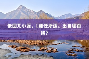 低回兀小篷，滉漾任所适。出自哪首诗？