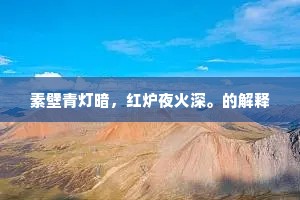 素壁青灯暗，红炉夜火深。的解释