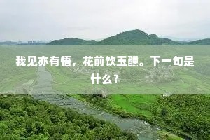 我见亦有悟，花前饮玉醺。下一句是什么？