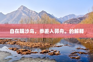 自在眠沙鸟，参差入郭舟。的解释