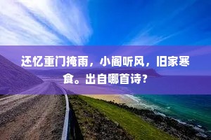 还忆重门掩雨，小阁听风，旧家寒食。出自哪首诗？