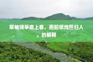 翠袖锦筝邀上客，画船银烛照归人。的解释