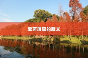 敛声屏息的释义