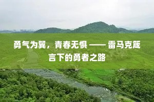 勇气为翼，青春无惧 —— 雷马克箴言下的勇者之路