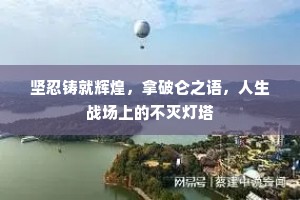 坚忍铸就辉煌，拿破仑之语，人生战场上的不灭灯塔