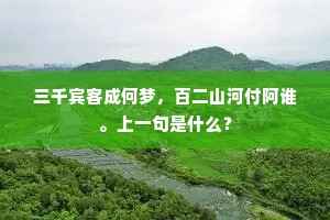 三千宾客成何梦，百二山河付阿谁。上一句是什么？
