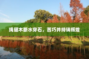 绳锯木断水穿石，苦巧并持铸辉煌