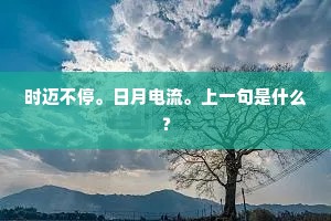时迈不停。日月电流。上一句是什么？