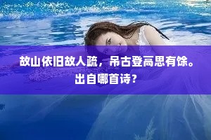 故山依旧故人疏，吊古登高思有馀。出自哪首诗？