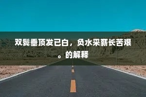 双鬓垂顶发已白，负水采薪长苦艰。的解释