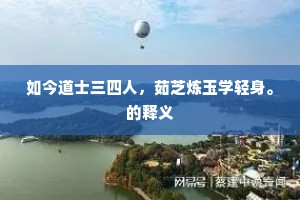 如今道士三四人，茹芝炼玉学轻身。的释义