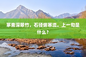 茅斋深翠竹，石径俯寒流。上一句是什么？