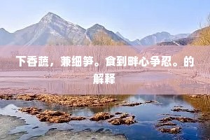 下香蔬，兼细笋。食到畔心争忍。的解释