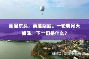 画阁东头，荼蘼架底。一轮明月天如洗。下一句是什么？