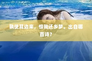 孰使耳边来，惊我还乡梦。出自哪首诗？