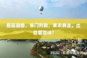 昼寝凝香，朱门列戟，紫衣奔走。出自哪首诗？