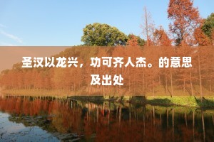 圣汉以龙兴，功可齐人杰。的意思及出处