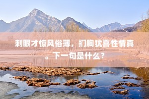 刺眼才惊风俗薄，扪胸犹喜性情真。下一句是什么？