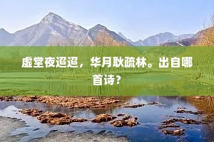 虚堂夜迢迢，华月耿疏林。出自哪首诗？