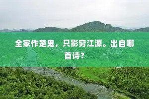 全家作楚鬼，只影穷江源。出自哪首诗？
