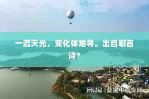 一混天光，变化体难寻。出自哪首诗？
