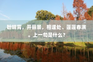 盼晴霄，开丽景，相逢处、蓬蓬春满。上一句是什么？