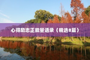心得励志正能量语录（精选8篇）