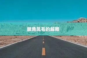 麟角凤毛的解释
