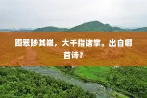 蹑翠陟其巅，大千指诸掌。出自哪首诗？