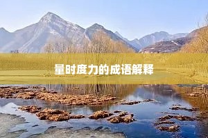 量时度力的成语解释