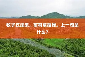 牧子过溪来，前村草痕绿。上一句是什么？