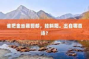 谁把金丝裁剪却，挂斜阳。出自哪首诗？
