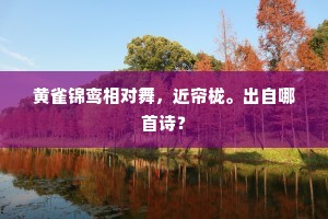 黄雀锦鸾相对舞，近帘栊。出自哪首诗？