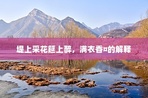 堤上采花筵上醉，满衣香¤的解释