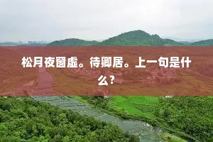 松月夜窗虚。待卿居。上一句是什么？