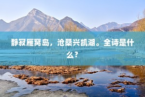 静寂雁窝岛,沧桑兴凯湖。全诗是什么? 静寂雁窝岛,沧桑兴凯湖。全诗是什么?