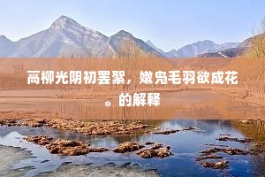 高柳光阴初罢絮，嫩凫毛羽欲成花。的解释