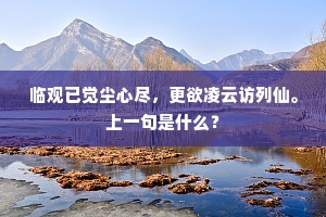 临观已觉尘心尽，更欲凌云访列仙。上一句是什么？