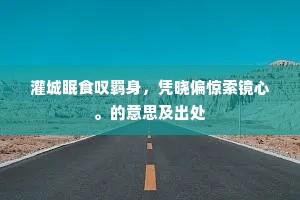 灌城眠食叹羁身，凭晓偏惊索镜心。的意思及出处