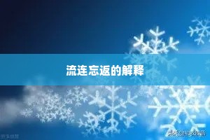 流连忘返的解释