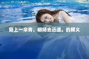 陌上一伞青，翩扬去远道。的释义