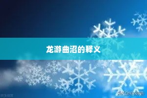 龙游曲沼的释义