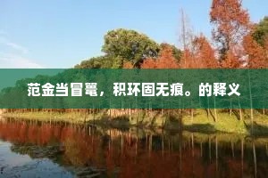 范金当冒鼍，积环固无痕。的释义