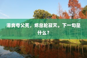渴奔夸父死，烬息轮寂灭。下一句是什么？