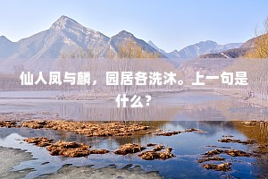 仙人凤与麟，园居各洗沐。上一句是什么？