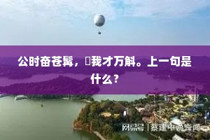 公时奋苍髯，誇我才万斛。上一句是什么？