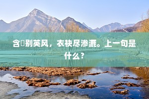 含悽别英风，衣袂尽渗漉。上一句是什么？