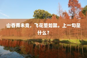 山香舞未竟，飞花堕如蹴。上一句是什么？