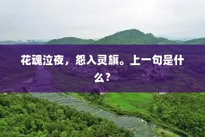 花魂泣夜，怨入灵旗。上一句是什么？