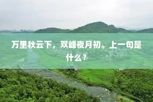 万里秋云下，双峰夜月初。上一句是什么？
